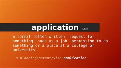 initial application meaning